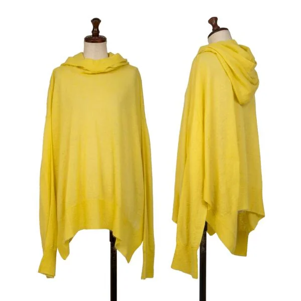 BLAMINK Nylon Mohair Knit Hoodie Yellow 38 K-146589_001