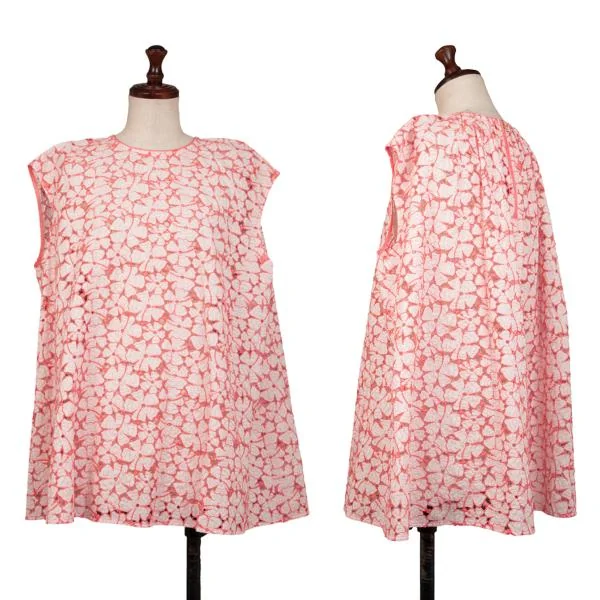 Drawer Floral Embroidery Design Flare Sleeveless Pink 38 K-146591_001