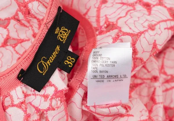 Drawer Floral Embroidery Design Flare Sleeveless K-146591_015