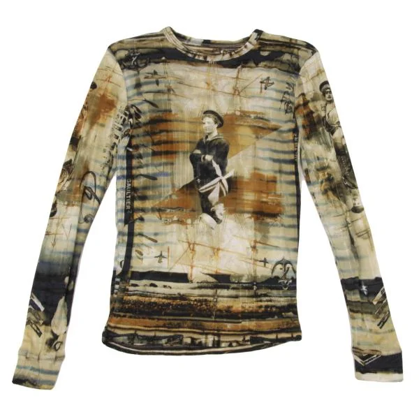 Unbranded Marine Printed T-shirt Multi-Color S-M K-146618_001