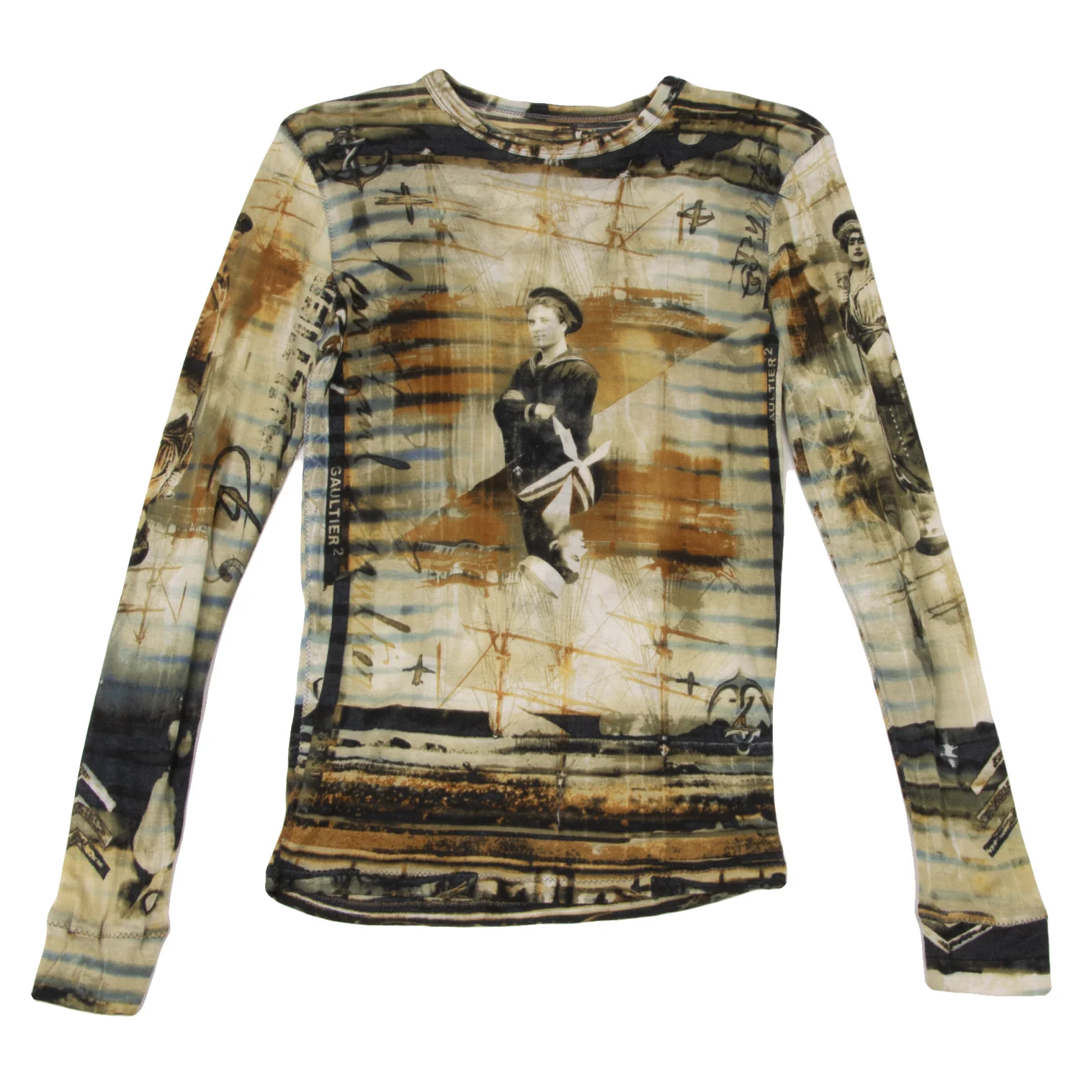 【希少】jean paul gaultier homme カットソー マリア ジャンポールゴルチエJean Paul GAULTIER マリンプリント