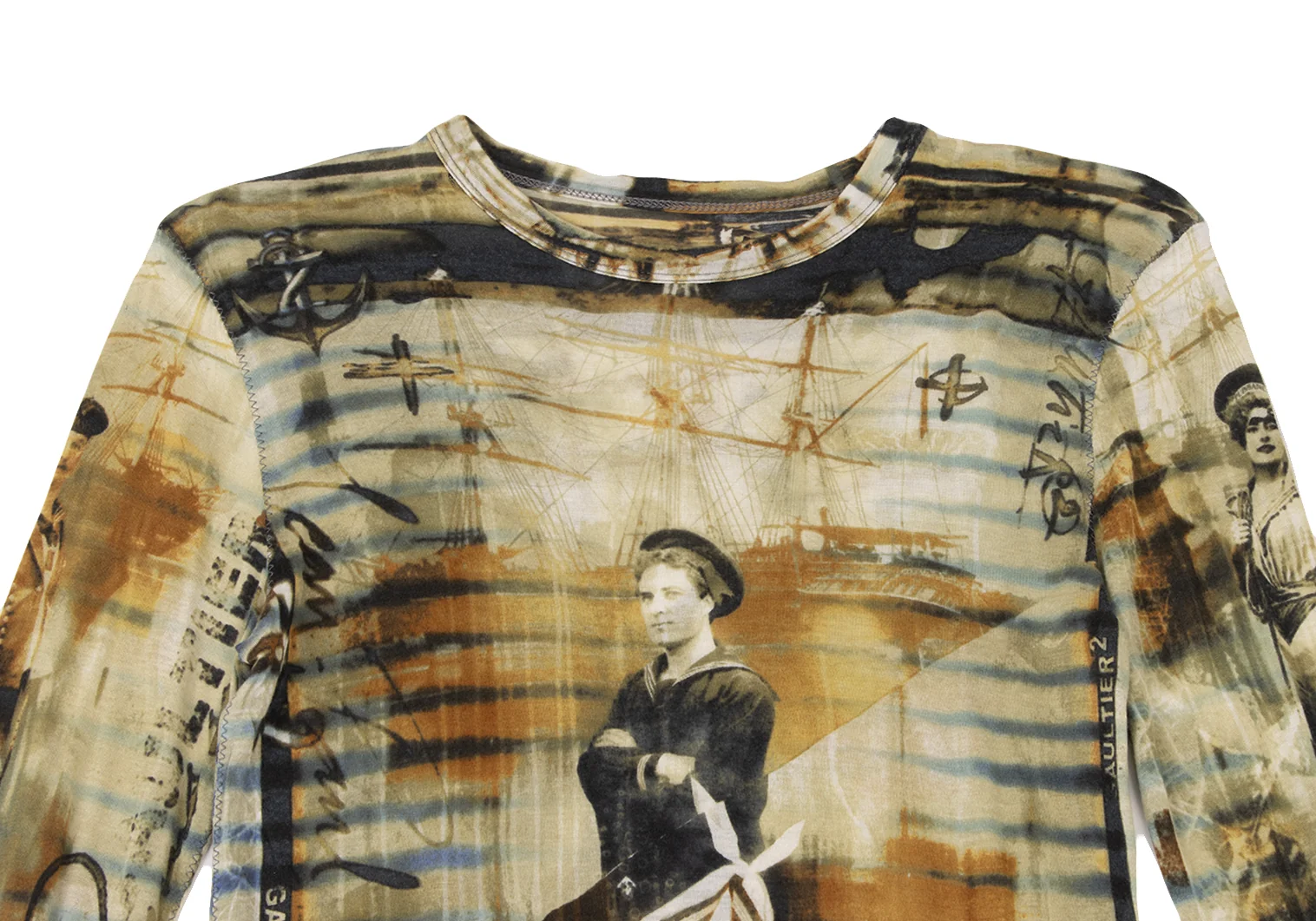【希少】jean paul gaultier homme カットソー マリア ジャンポールゴルチエJean Paul GAULTIER マリンプリント