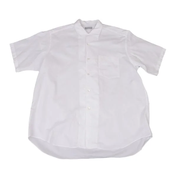 COMME des GARCONS HOMME Open Collar Short Sleeve Shirt White S-M K-146635_001