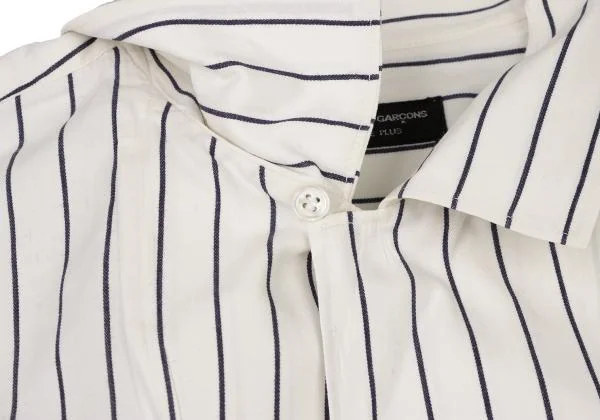 COMME des GARCONS HOMME PLUS Striped Open Collar Shirt K-146638_005
