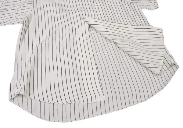 COMME des GARCONS HOMME PLUS Striped Open Collar Shirt K-146638_010