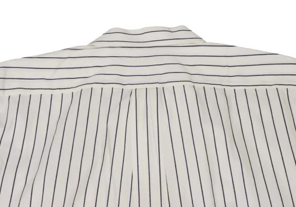 COMME des GARCONS HOMME PLUS Striped Open Collar Shirt K-146638_012