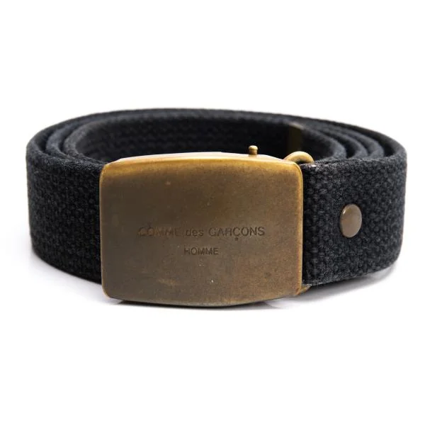COMME des GARCONS HOMME Canvas GI Belt Black  K-146645_001