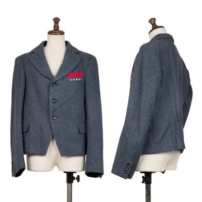 COMME des GARCONS Melange Wool Studs Pocket Jacket
