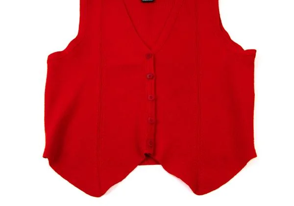ダナキャランDKNY ウールニットベスト 赤P(S位) K-146680_006