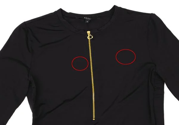 グッチGUCCI ナイロンストレッチハーフジップカットソー 黒S K-146692_003