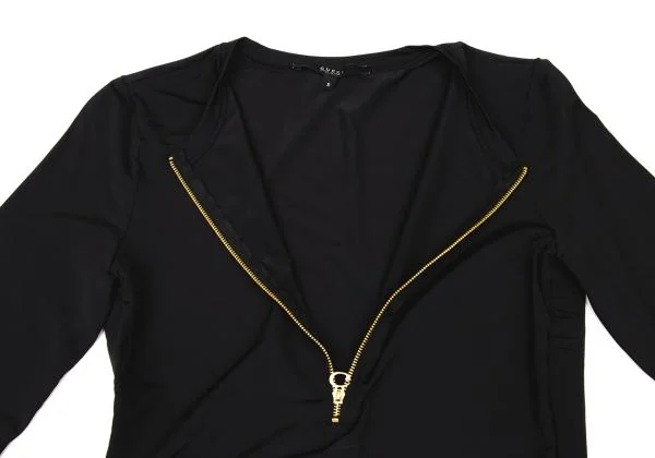 グッチGUCCI ナイロンストレッチハーフジップカットソー 黒S K-146692_008