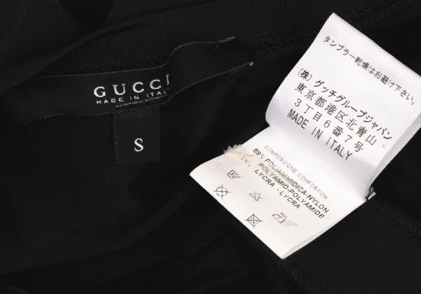 グッチGUCCI ナイロンストレッチハーフジップカットソー 黒S K-146692_017