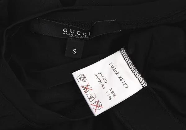 グッチGUCCI ナイロンストレッチハーフジップカットソー 黒S K-146692_018