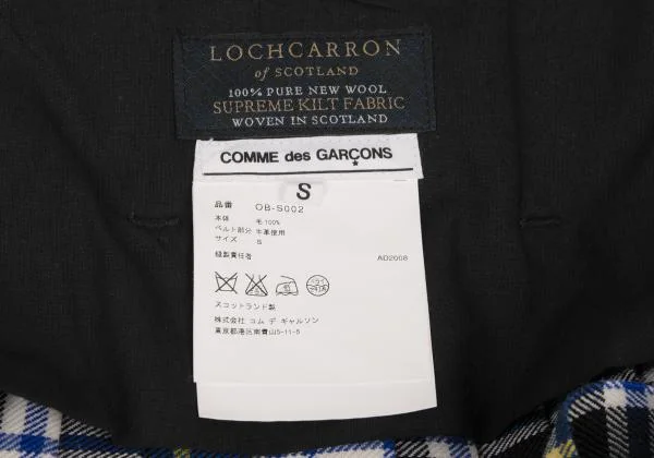 COMME des GARCONS Locaron Tartan Check Dyed Kilt Skirt K-146698_018