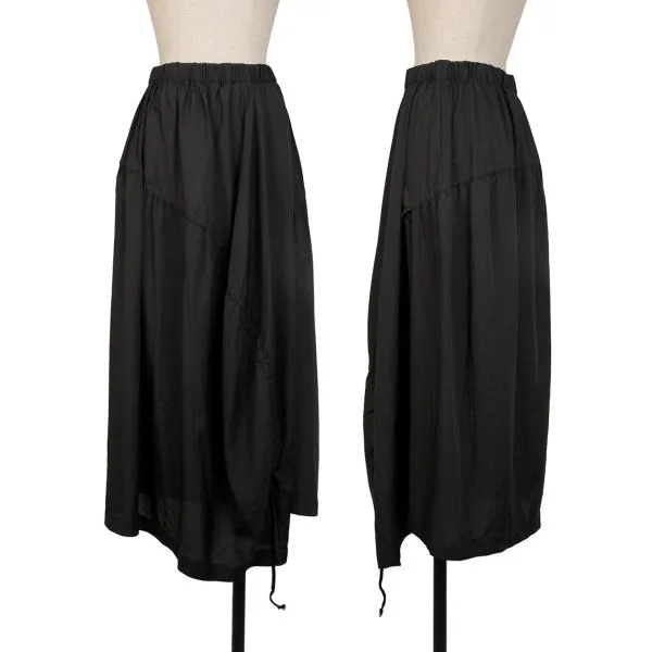 COMME des GARCONS Drawcord Shirred Skirt Black XS-S K-146700_001