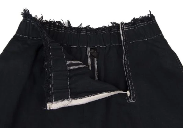 COMME des GARCONS Dyed Cotton Cut-off Dropped Crotch Pants K-146704_005