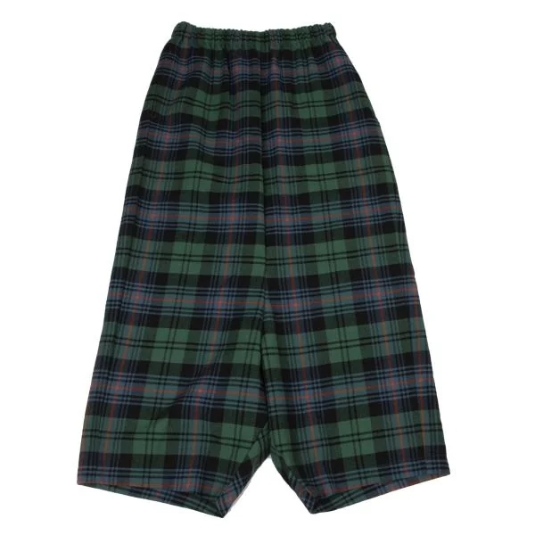 robe de chambre COMME des GARCONS Check Dropped Crotch Pants Green S-M K-146714_001