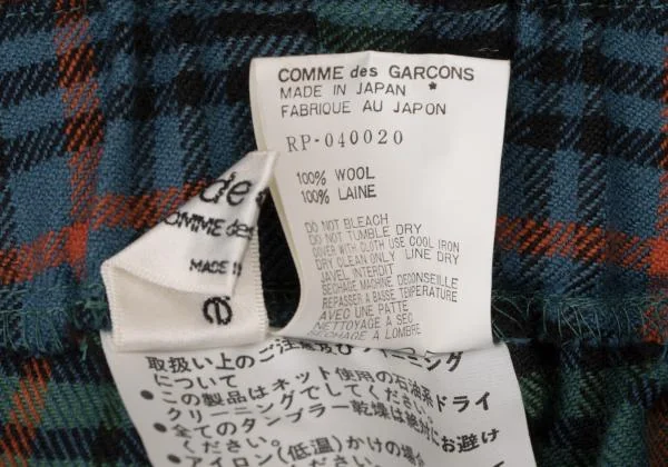 robe de chambre COMME des GARCONS Check Dropped Crotch Pants K-146714_011