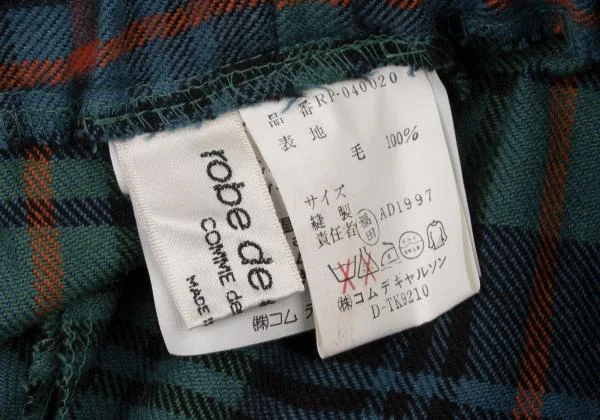 robe de chambre COMME des GARCONS Check Dropped Crotch Pants K-146714_012