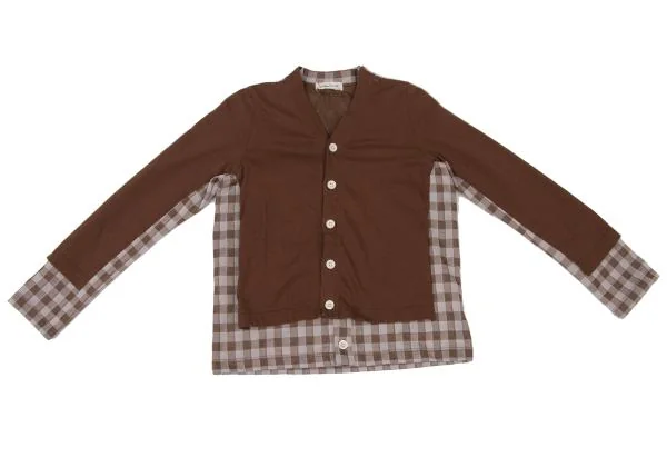 COMME des GARCONS Block Check Layered Cardigan K-146716_002