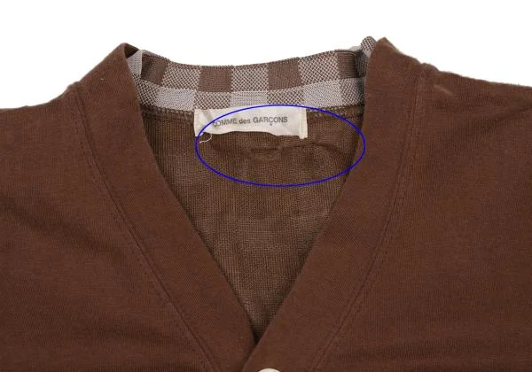 COMME des GARCONS Block Check Layered Cardigan K-146716_005