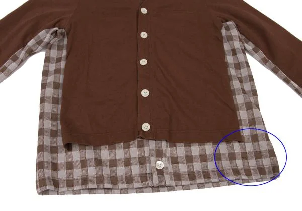 COMME des GARCONS Block Check Layered Cardigan K-146716_011