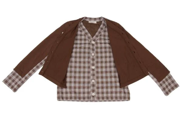 COMME des GARCONS Block Check Layered Cardigan K-146716_013