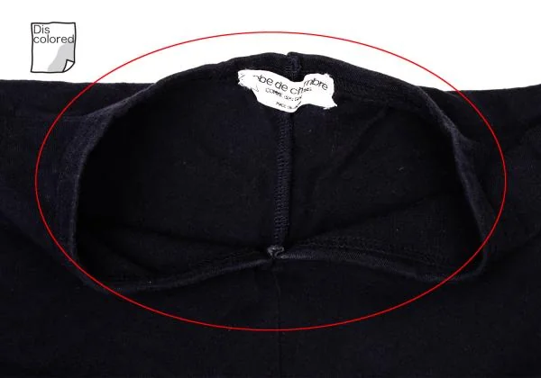 ローブドシャンブル コムデギャルソンrobe de chambre COMME des GARCONS 袖切替Vネックカットソー 紺S位 K-146728_005