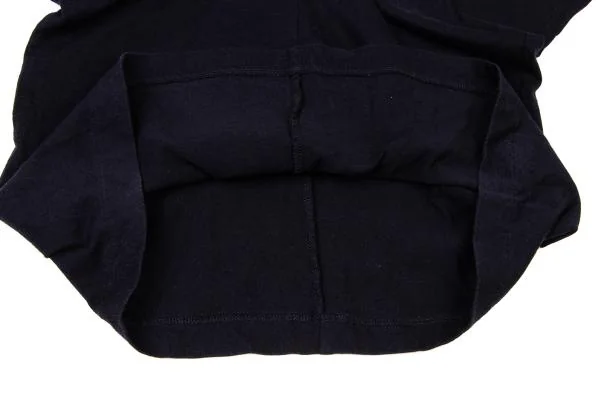ローブドシャンブル コムデギャルソンrobe de chambre COMME des GARCONS 袖切替Vネックカットソー 紺S位 K-146728_010