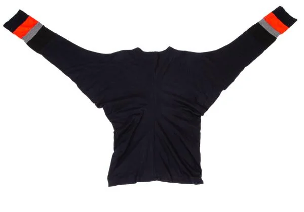 ローブドシャンブル コムデギャルソンrobe de chambre COMME des GARCONS 袖切替Vネックカットソー 紺S位 K-146728_011
