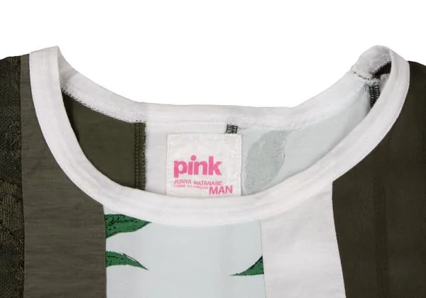 JUNYA WATANABE MAN PINK Switching Design T Shirt K-146734_005