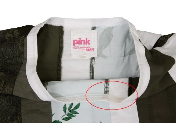 JUNYA WATANABE MAN PINK Switching Design T Shirt K-146734_006