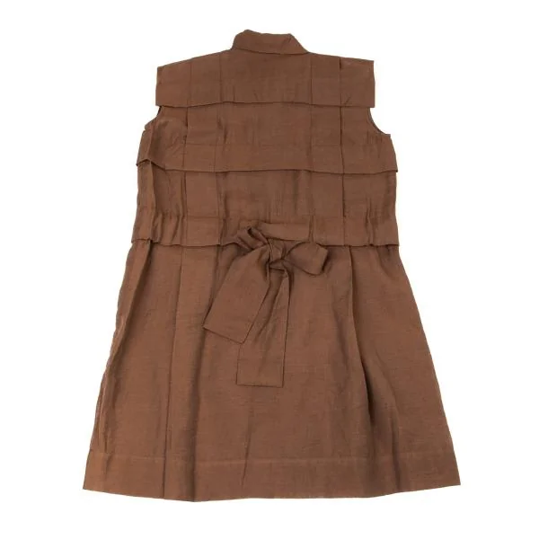 ISSEY MIYAKE Knob Flap Design Sleeveless Blouse Dress K-146739_011