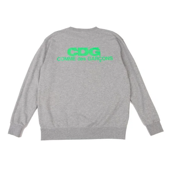 CDG Cotton Poly Back Logo Sweatshirt Grey XL K-146742_001