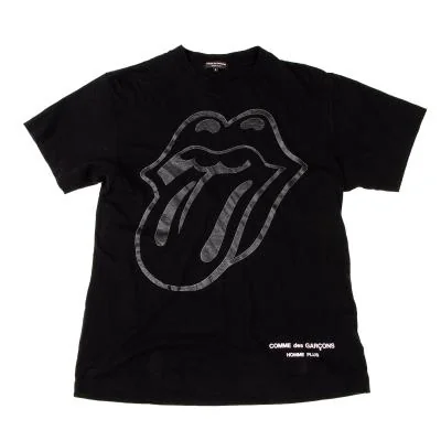 トリココムデギャルソン 黒プリントTシャツ S コムデギャルソンオムプリュスCOMME des GARCONS HOMME PLUS