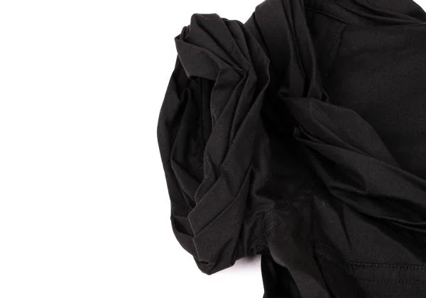 ジャンポールゴルチエ ファムJean Paul GAULTIER FEMME コットンギャザーデザインストレッチノースリーブブラウス 黒38 K-146779_005