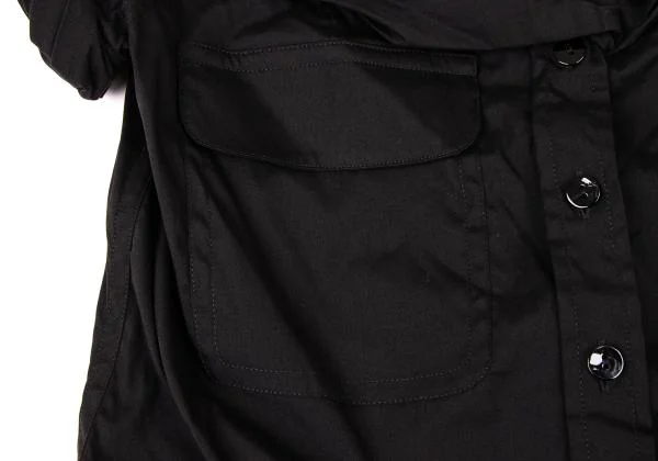 ジャンポールゴルチエ ファムJean Paul GAULTIER FEMME コットンギャザーデザインストレッチノースリーブブラウス 黒38 K-146779_006