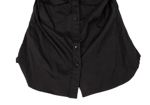 ジャンポールゴルチエ ファムJean Paul GAULTIER FEMME コットンギャザーデザインストレッチノースリーブブラウス 黒38 K-146779_008