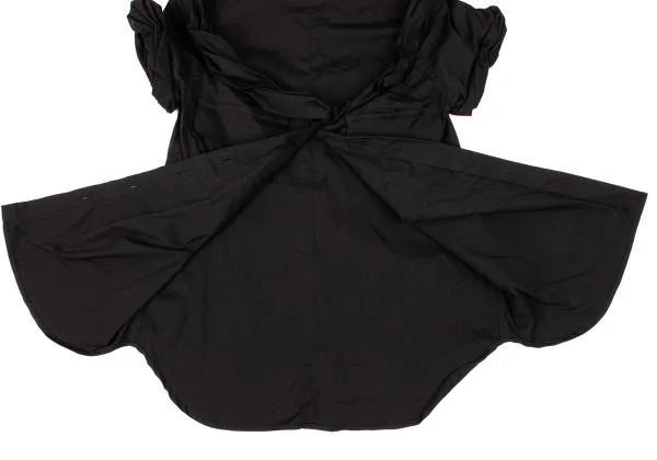 ジャンポールゴルチエ ファムJean Paul GAULTIER FEMME コットンギャザーデザインストレッチノースリーブブラウス 黒38 K-146779_009