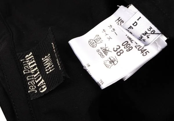 ジャンポールゴルチエ ファムJean Paul GAULTIER FEMME コットンギャザーデザインストレッチノースリーブブラウス 黒38 K-146779_013