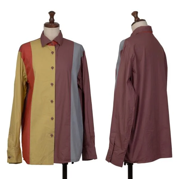 JUNIOR GAULTIER Cotton Color Scheme Long Sleeve Shirt Multi-Color 40 K-146785_001
