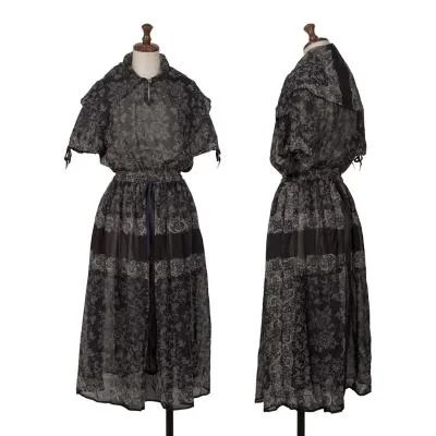 JUNIOR GAULTIER Floral Printed Sheer Dress