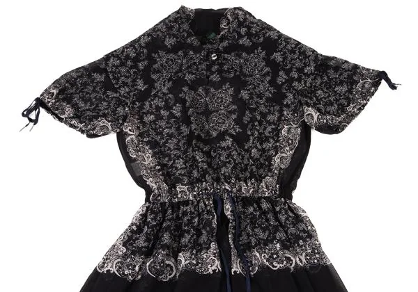 JUNIOR GAULTIER Floral Printed Sheer Dress K-146786_003