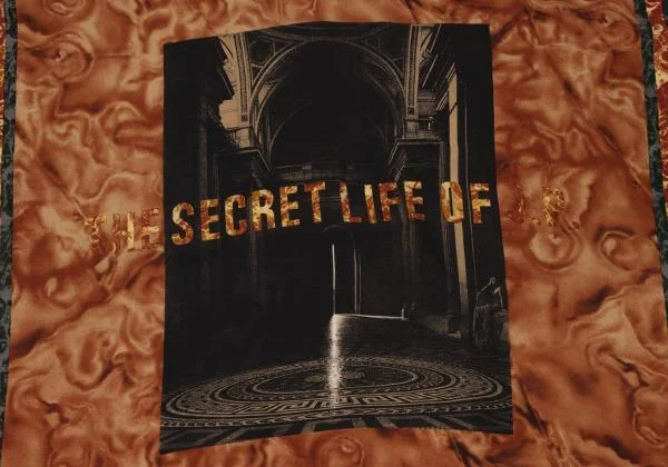 ジャンポールゴルチエJean Paul GAULTIER THE SECRET LIFE OF J.P. プリントスカーフ 茶黒マルチ K-146787_002