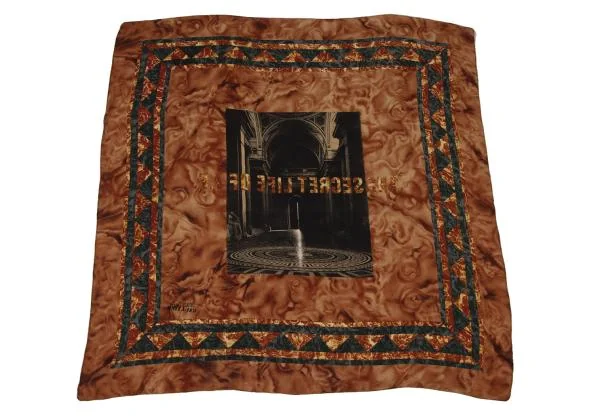 ジャンポールゴルチエJean Paul GAULTIER THE SECRET LIFE OF J.P. プリントスカーフ 茶黒マルチ K-146787_004