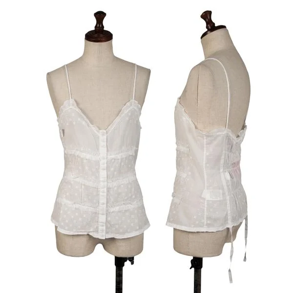 MARITHE + FRANCOIS GIRBAUD Floral Printed Snap Button Camisole White M K-146801_001