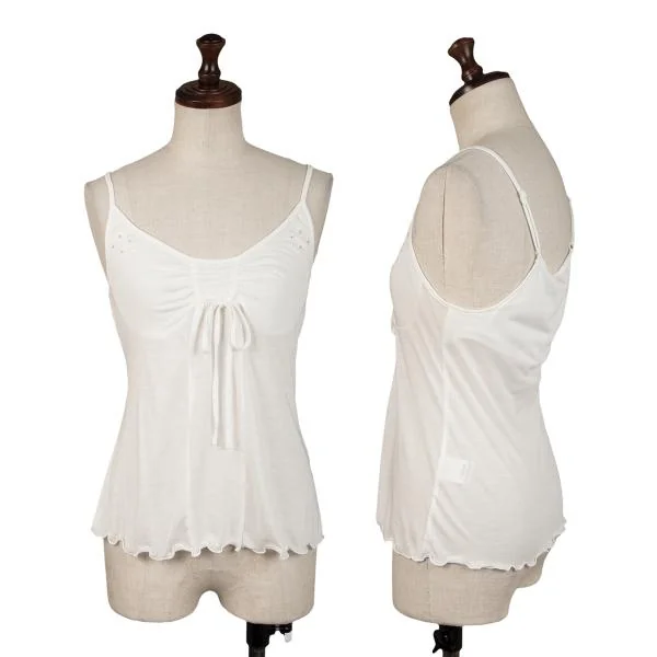 MARITHE + FRANCOIS GIRBAUD Point Embroidery String Camisole White M K-146803_001