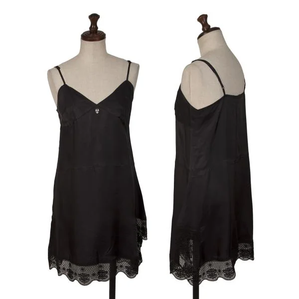 MARITHE + FRANCOIS GIRBAUD Cupra Lace Hem Camisole Black M K-146805_001