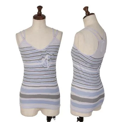 MARITHE + FRANCOIS GIRBAUD Nylon Poly Striped Camisole