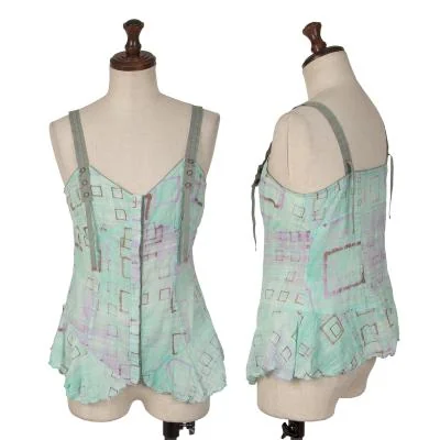 MARITHE + FRANCOIS GIRBAUD Square Print Snap Button Camisole